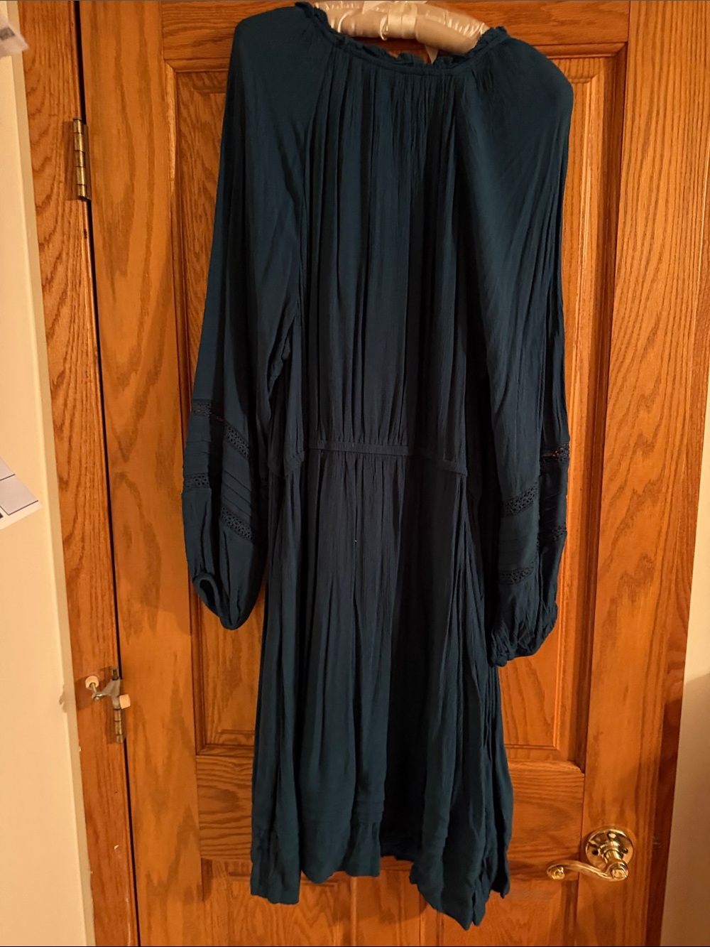 Women's Long Sleeve Lace Dress - Knox Rose Dark Teal Blue XXL - Picture 3 of 10